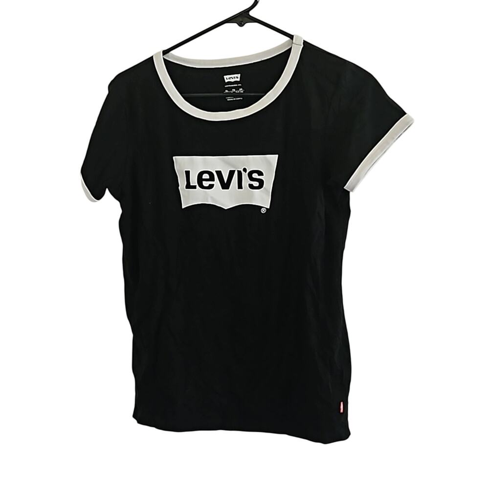 LEVIS Classic crew cut black and white t-shirt size XL